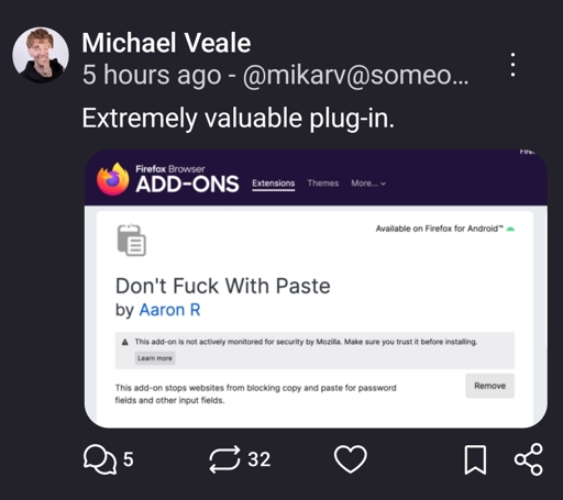 Extremely valuable plug-in.

"Don't Fuck With Paste"